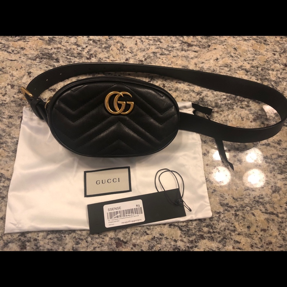 Authentic Gucci Marmont belt bag size 85